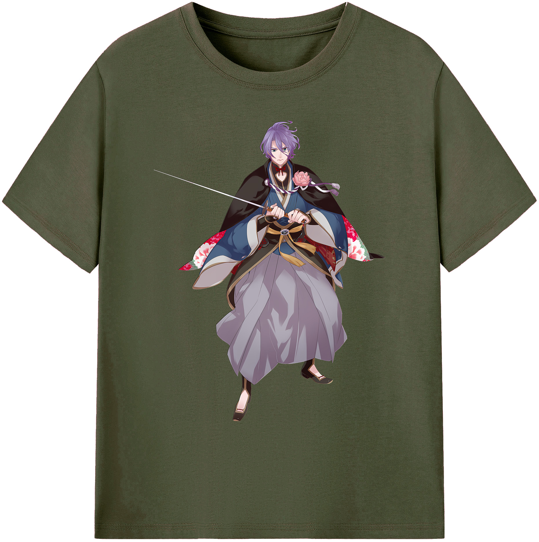 （画像用） 刀剣乱舞 Touken Ranbu 綿100％ メンズ半袖Tシャツ｜肌触りやわらか＆通気性